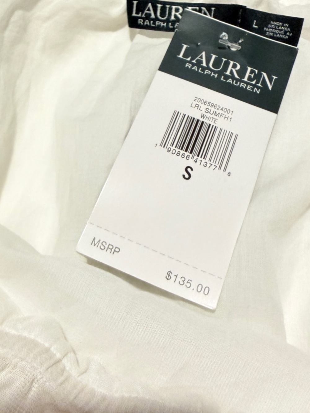 NWT Ralph Lauren White 100% Cotton Tiered Ruffle Skirt Size Large - Picture 4 of 5